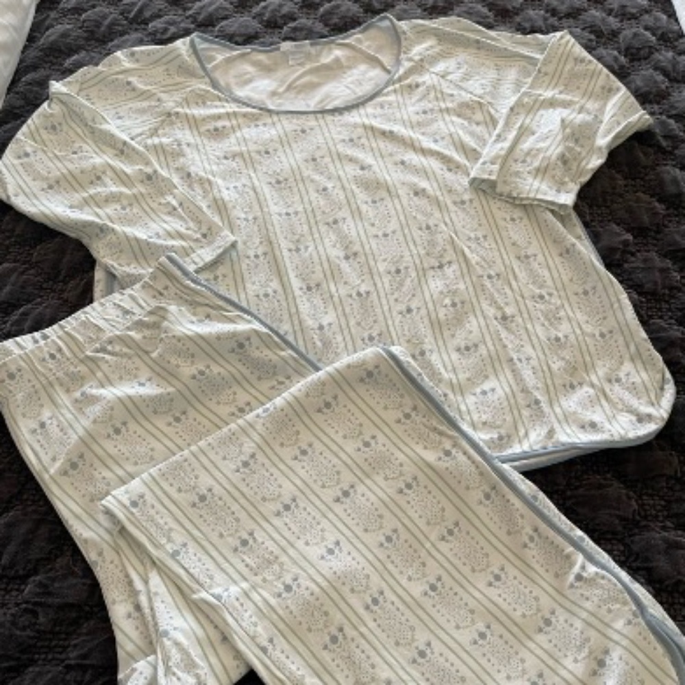 LAKE Pajamas XL Blue Antoinette Long/ Long EUC